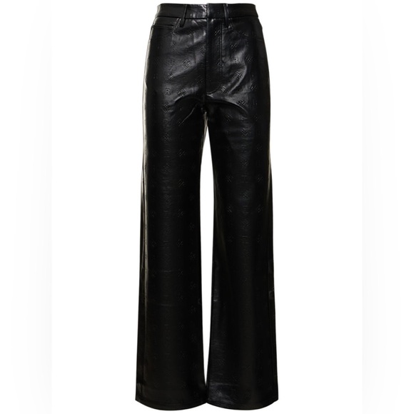 Rotate Pants - Rotate Faux leather straight pants black